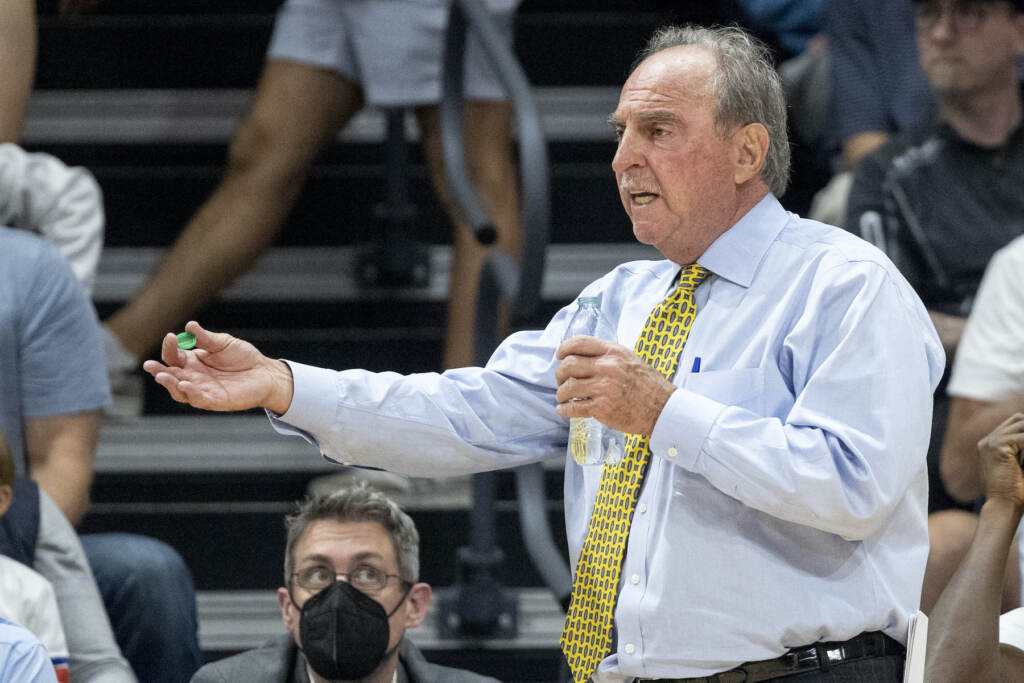 Fran Dunphy La Salle basketball coach Fran Dunphy during a game.