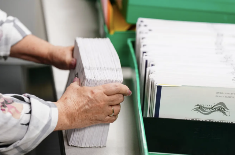 mail ballots getting processed.
