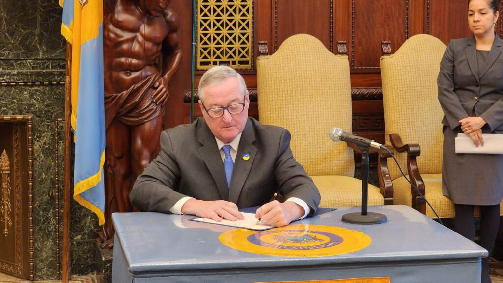 20230508_110830 Philadelphia Mayor Jim Kenney signs an Executive Order creating the position of transition director ahead of the 2023 Primary Elections for city mayor