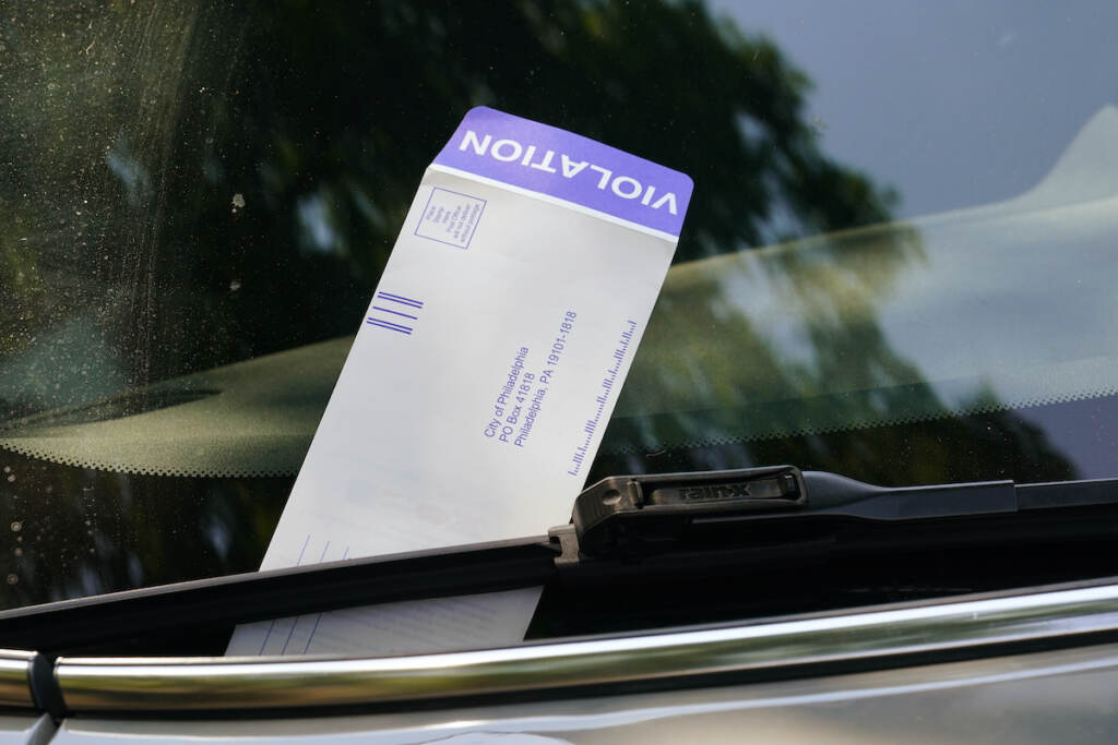 Parking Violation A parking violation in Philadelphia, Tuesday, July 12, 2022.
(AP Photo/Matt Rourke)