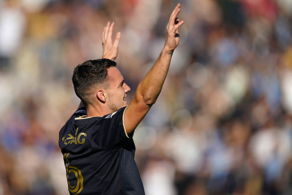 MLS Toronto FC Union Soccer File photo: Philadelphia Union's Déniel Gazdag reacts after scoring a goal during the second half of an MLS soccer match against the Toronto FC, Sunday, Oct. 9, 2022, in Chester, Pa