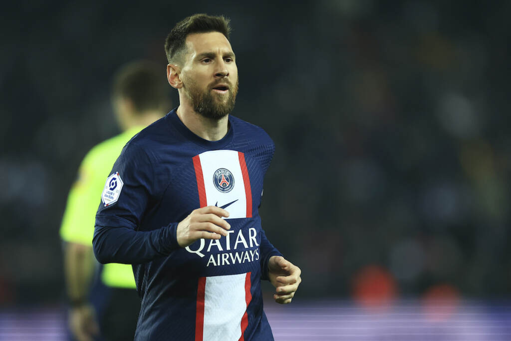 France Soccer League One PSG's Lionel Messi runs during the French League One soccer match between Paris Saint-Germain and Lyon at the Parc des Princes stadium in Paris