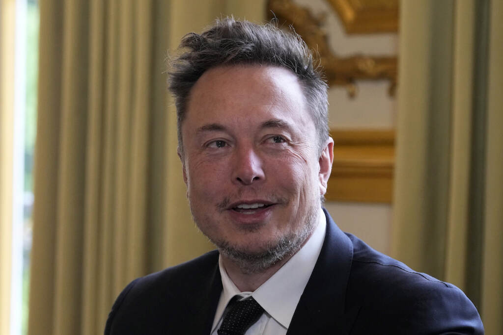 Elon Musk Elon Musk poses prior to his talks with French President Emmanuel Macron, May 15, 2023 at the Elysee Palace in Paris. A federal appeals court says Musk cannot back out of a settlement with securities regulators over 2018 tweets claiming he had the funding to take Tesla private. The 2nd U.S. Circuit Court of Appeals in Manhattan ruled Monday, May 15, 2023 just days after hearing arguments from lawyers in the case.
(AP Photo/Michel Euler, Pool), file