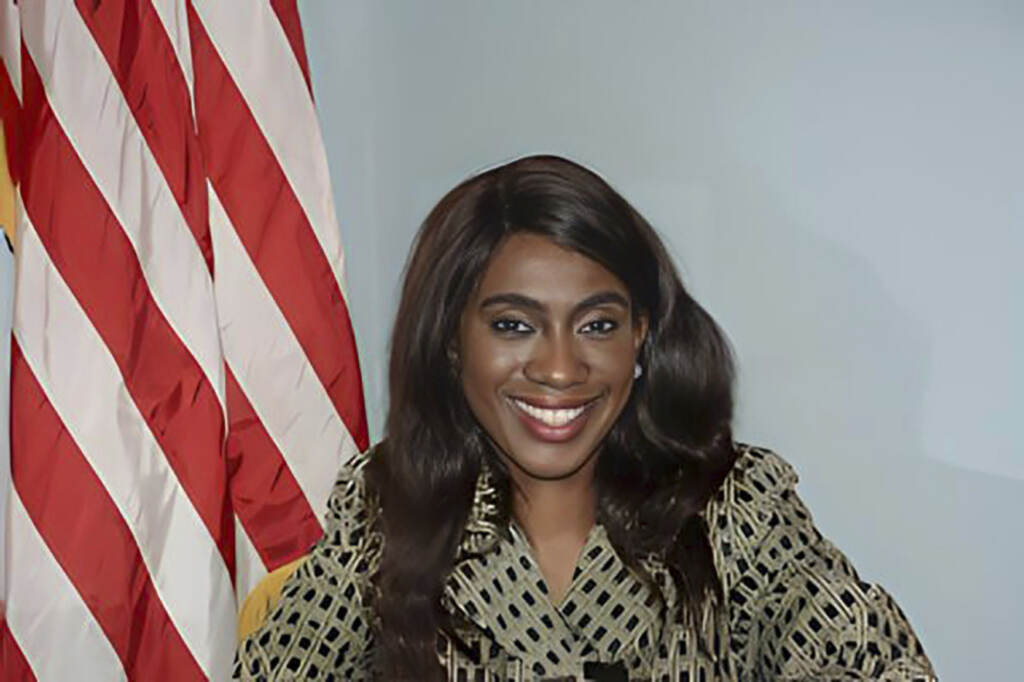 This undated photo provided by the Sayreville, N.J., Borough Council shows Sayreville Councilwoman Eunice Dwumfour. New Jersey prosecutors said Tuesday, May 30, 2023, that they arrested a Virginia man on murder and gun charges in the February death of the local councilwoman who was found fatally shot in her SUV outside her home
