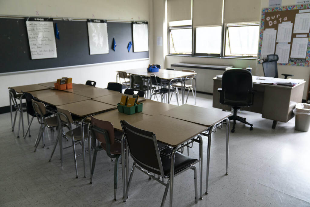 class room at Penn Wood High School in Lansdowne