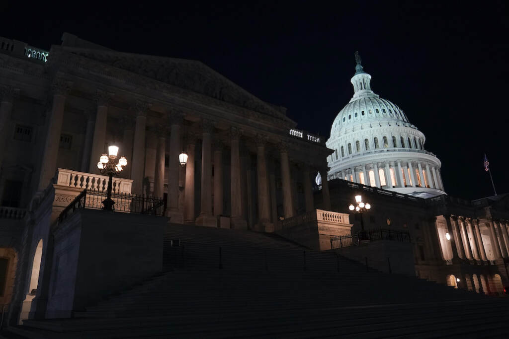 Debt Limit Lights illuminate the Capitol after House Speaker Kevin McCarthy of Calif., announced that he and President Joe Biden had reached an