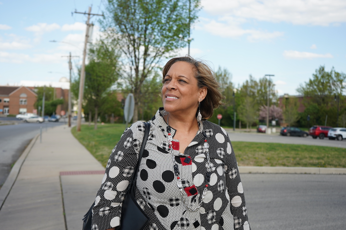 Pat Worrell, a Democratic candidate for mayor, serves as a board member on the Chester Zoning Board (Kenny Cooper/WHYY)