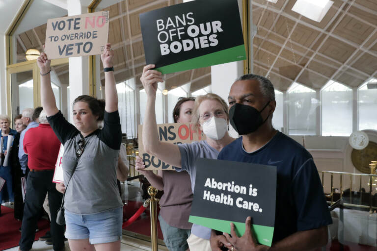 abortion rights supporters protesting