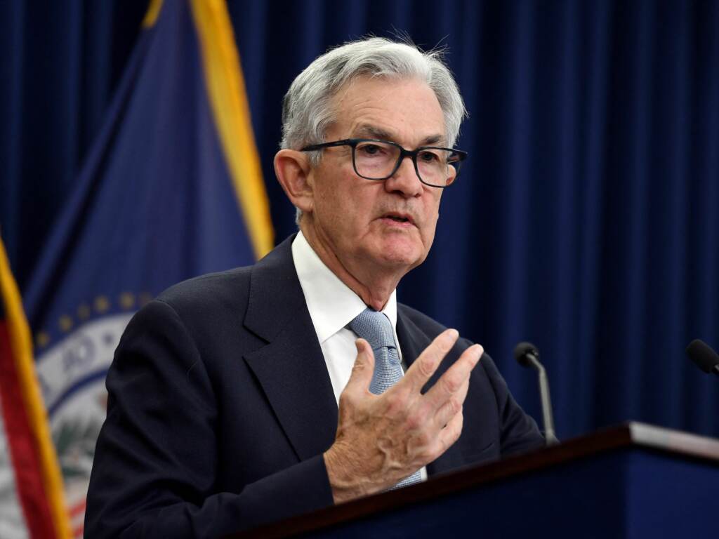 Federal Reserve Chair Jerome Powell speaks during a news conference at the Federal Reserve in Washington, D.C, on March 22, 2023. Federal Reserve Chair Jerome Powell speaks during a news conference at the Federal Reserve in Washington