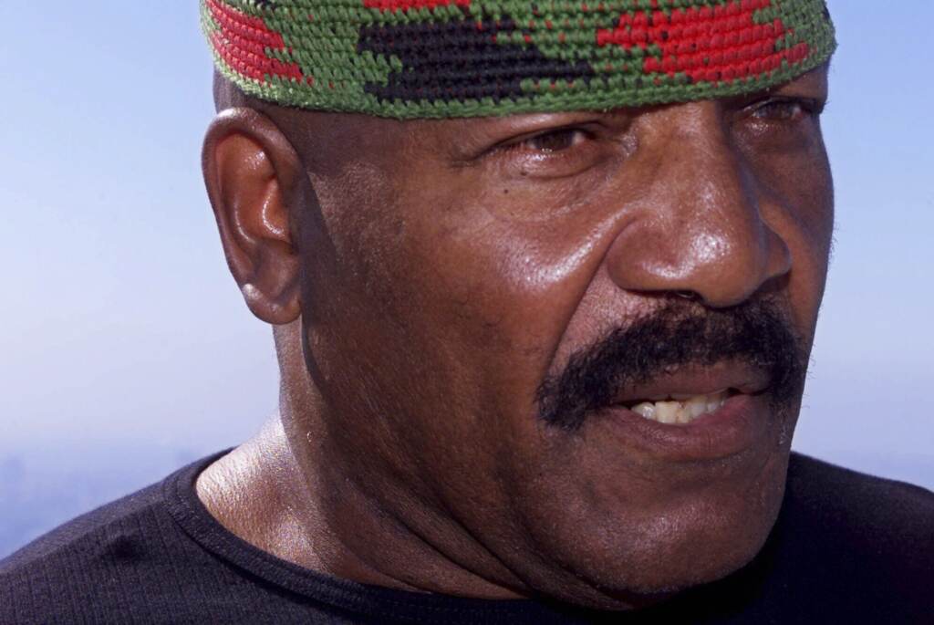 Obit Jim Brown Football Closeup of Jim Brown's face