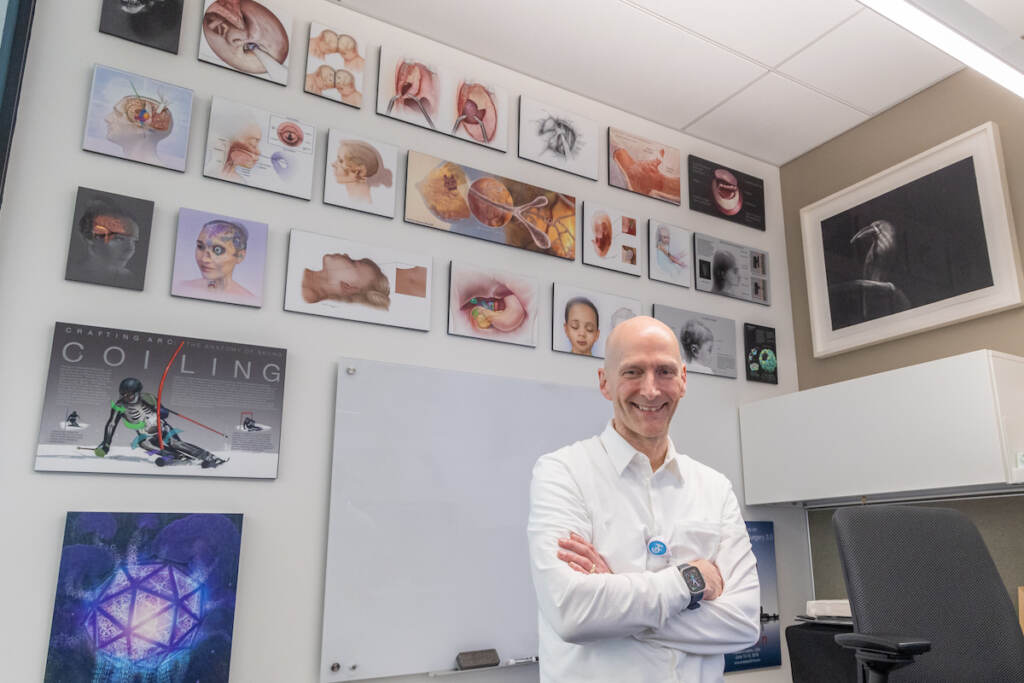 medical illustrations chop stream studios 6 Dr. Brian Dunham is the co-founder of the Stream Studios at the Children’s Hospital of Philadelphia where its team of medical illustrators create visual education graphics, animations and 3D-models. (Kimberly Paynter/WHYY)