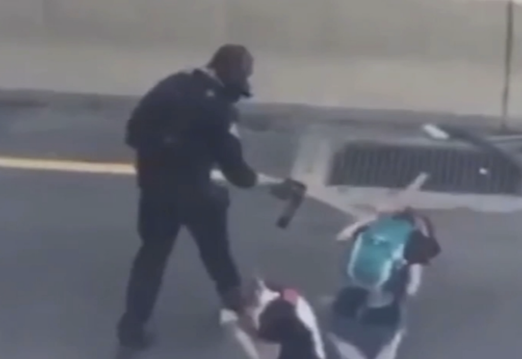 ppd-george-floyd-protest-pepper-spray-6abc police officer pepper spraying a protester