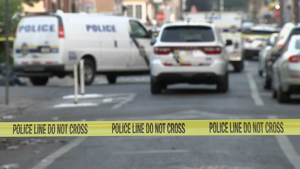 Police tape at a crime scene