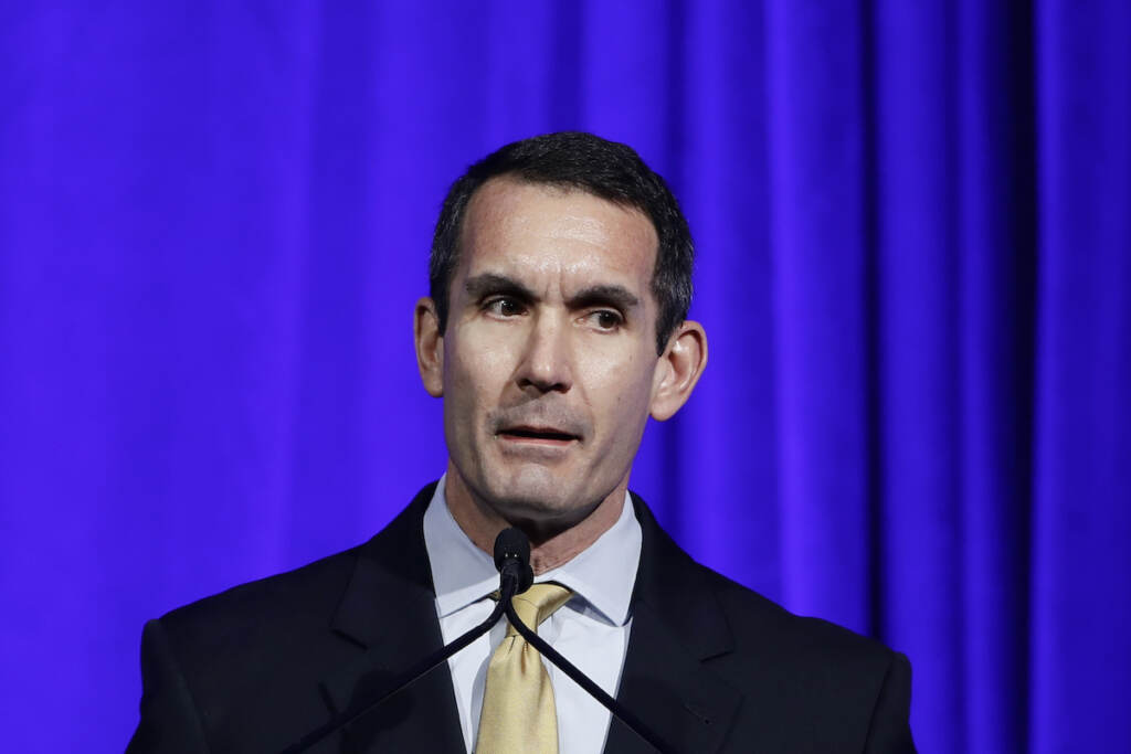 Eugene DePasquale Pennsylvania Auditor General Eugene DePasquale speaks during a Pennsylvania Democratic Party fundraiser on Nov. 1, 2019, in Philadelphia. DePasquale, Pennsylvania's former two-term auditor general, said Thursday, June 1, 2023, that he will run for state attorney general in the 2024 election. (AP Photo/Matt Rourke, File)