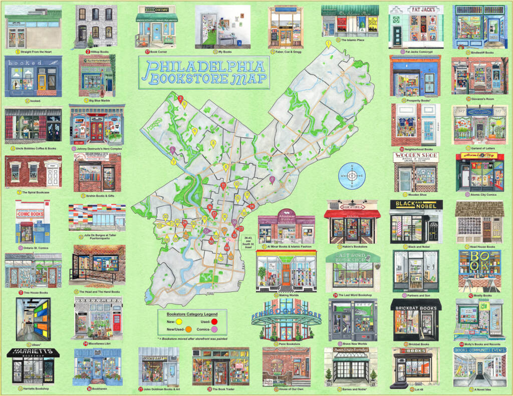 bookstoremap A map showing all of the bookstores in Philadelphia