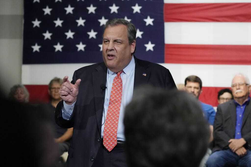 Election 2024 Christie Chris Christie addresses a crowd