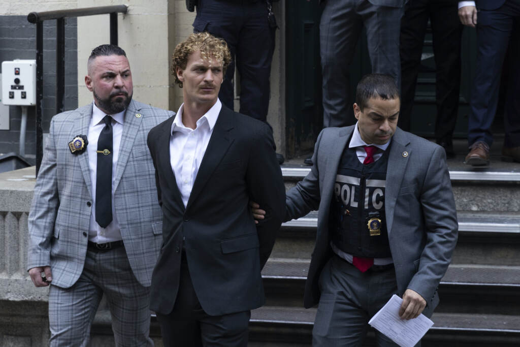 Subway Chokehold Death Daniel Penny in handcuffs