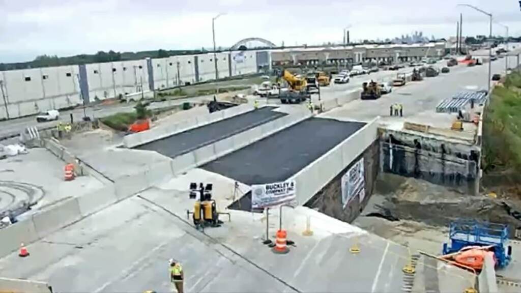 i-95-reopen An aerial view of I-95 repairs