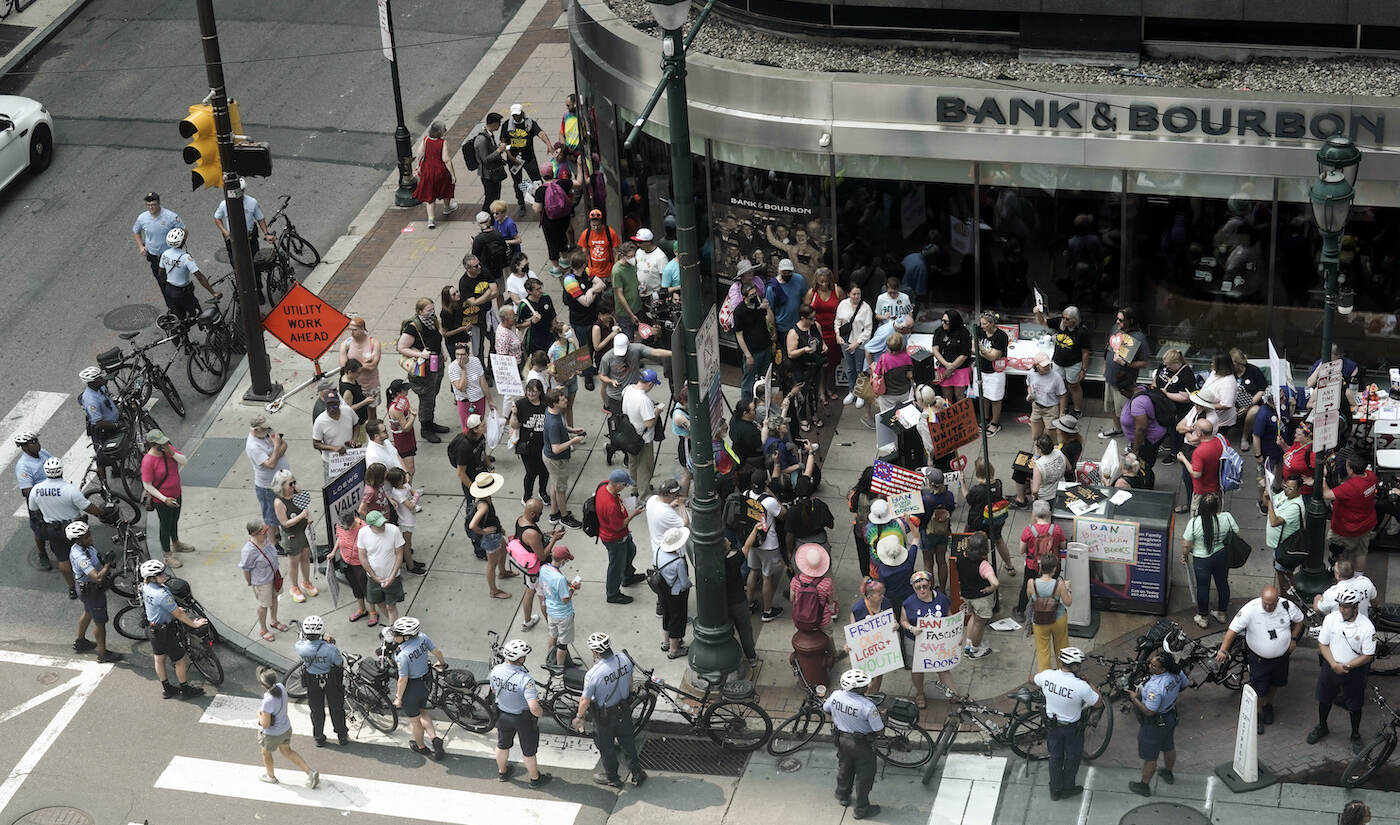 Protesters on the street