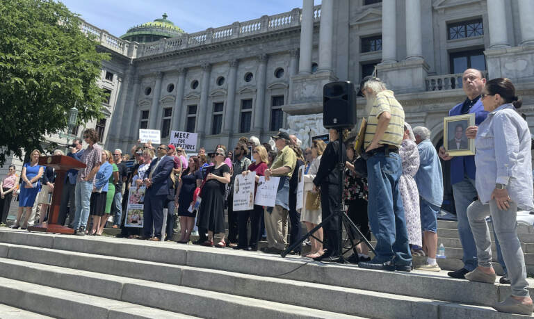 Rally outside of the Pennsylvania state Capitol in Harrisburg, Pa