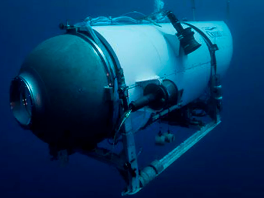 titanic-submersible-oceangate-expeditions-062023 OceanGate Expedition's Titan submersible is seen under water in 2021