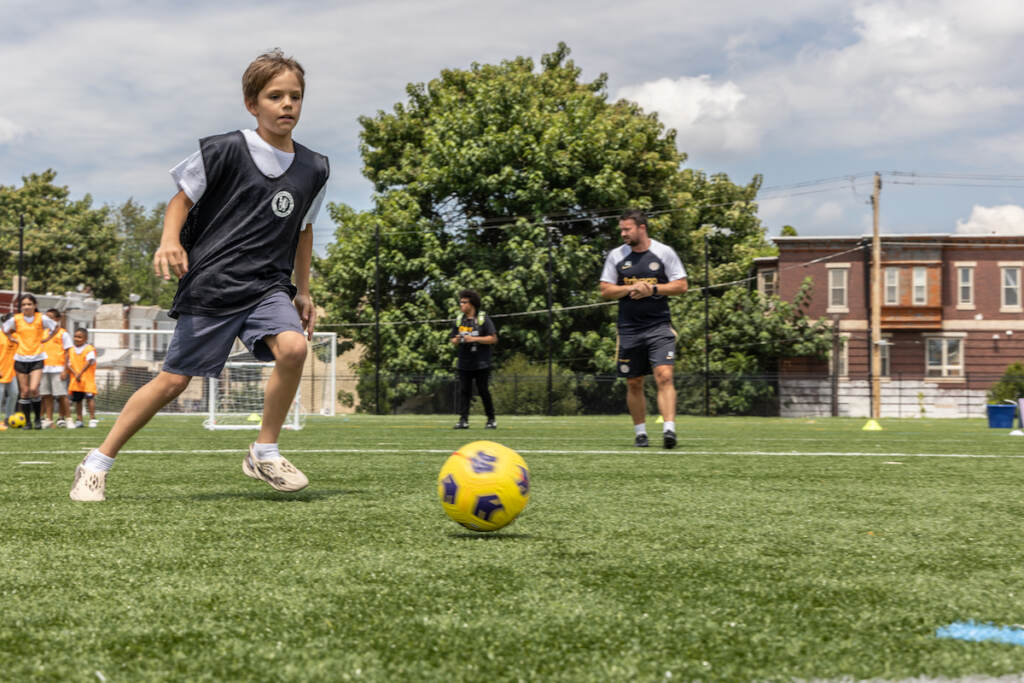 The Chelsea Foundation partnered with the Boys & Girls Clubs of Philadelphia to throw a Football Festival. 100 local kids participated in a soccer clinic at Christo Rey High School on July 24