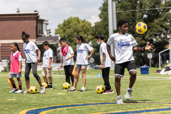 The Chelsea Foundation partnered with the Boys & Girls Clubs of Philadelphia to throw a Football Festival. 100 local kids participated in a soccer clinic at Christo Rey High School on July 24, 2023