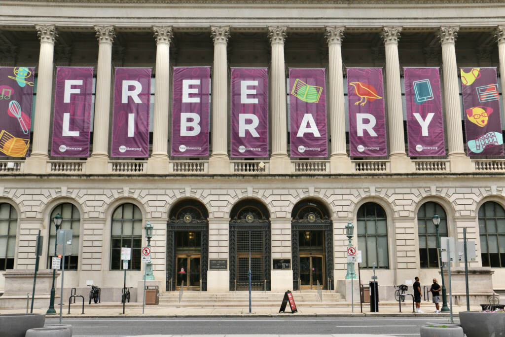 2023 07 20-e lee-philadelphia-free library parkway central banners Free Library of Philadelphia Parkway Central Branch, 1901 Vine St.