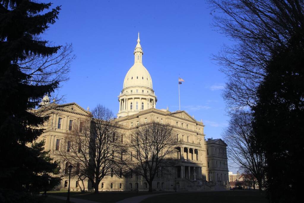 Budget Michigan The Michigan Capitol building stands in Lansing, Mich., Dec. 12, 2012. Michigan's revenue will be nearly $900 million less this year than forecasted in January due to new tax cuts, state officials said Friday, May 19, 2023, leaving lawmakers with less money to spend as they work toward the state's next budget