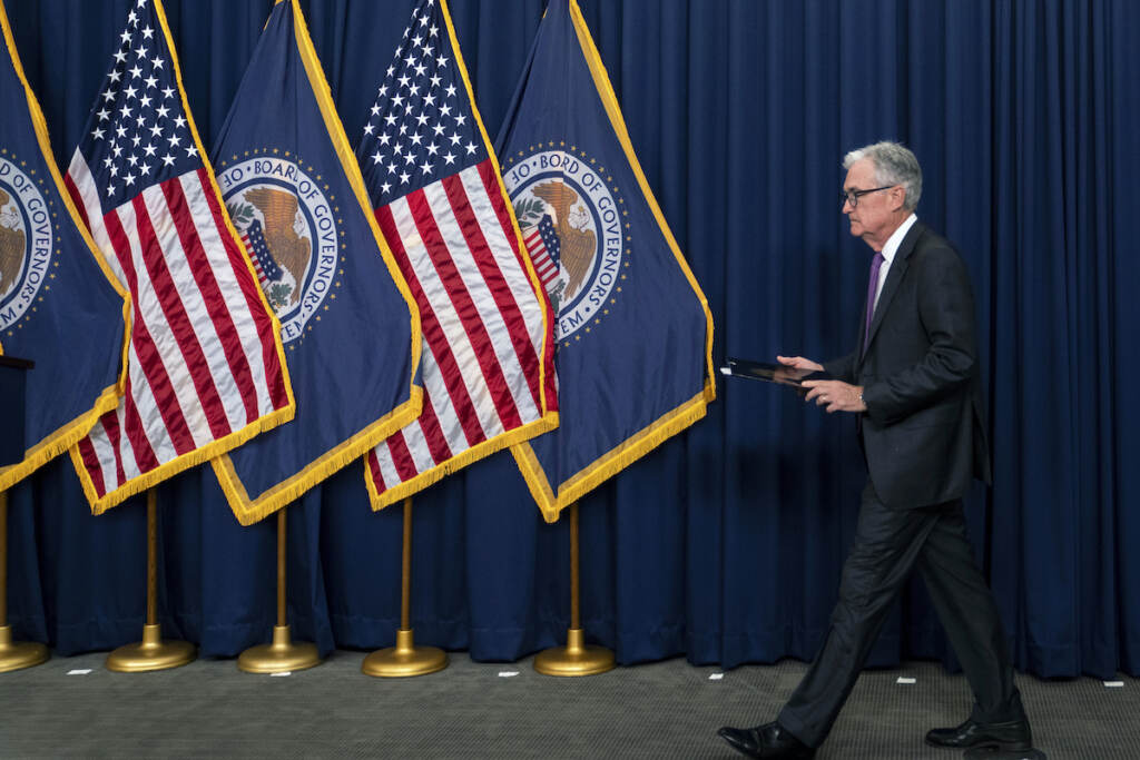 Federal Reserve Federal Reserve Chair Jerome Powell arrives for a news conference at the William McChesney Martin Jr. Federal Reserve Board Building following a Federal Open Market Committee meeting on Wednesday, July 26, 2023 in, Washington