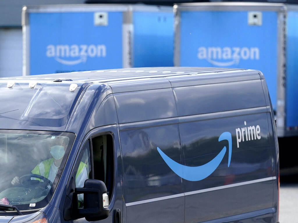 Amazon Prime Day What To Know An Amazon Truck with Prime logo