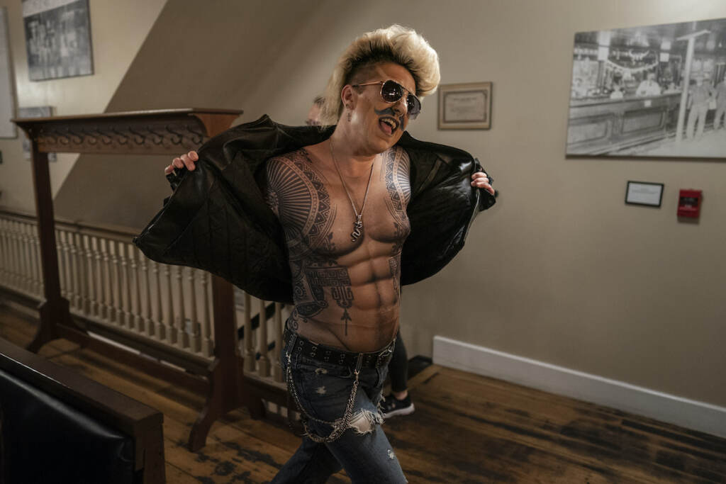 Drag king Xander Valentine, aka Gwen Bobbie