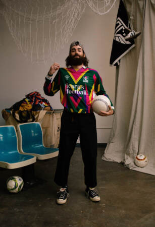 One of the custom Icarus Football jerseys that teams will wear for the third annual Icarus Cup in Philadelphia. (Courtesy of Icarus Cup)