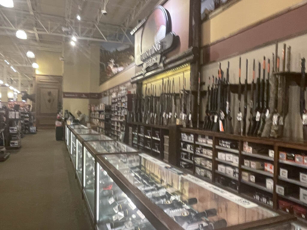 The gun counter at Cabela's
