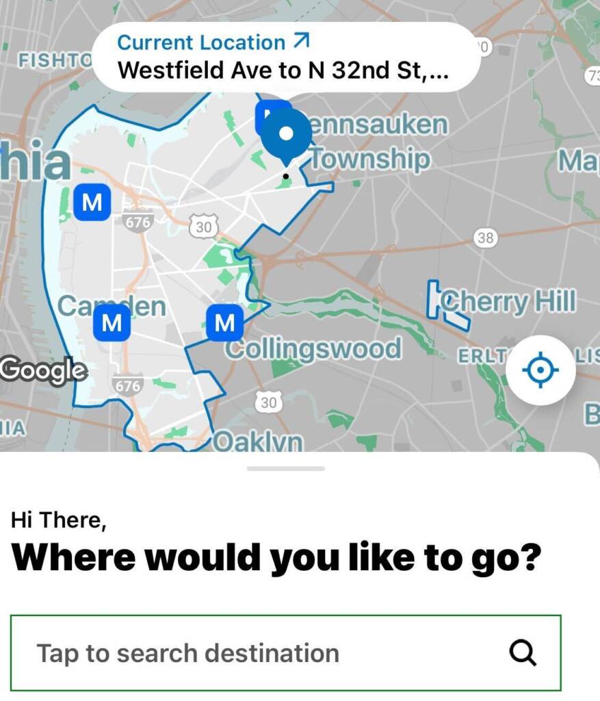 A screenshot of the Camden Loop mobile app