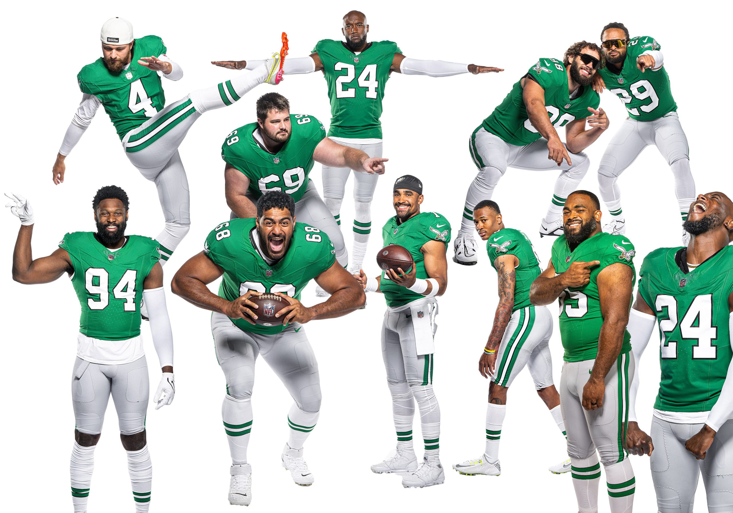 eagles-kellygreenuniforms-scaled Eagles players show off the new throwbacks