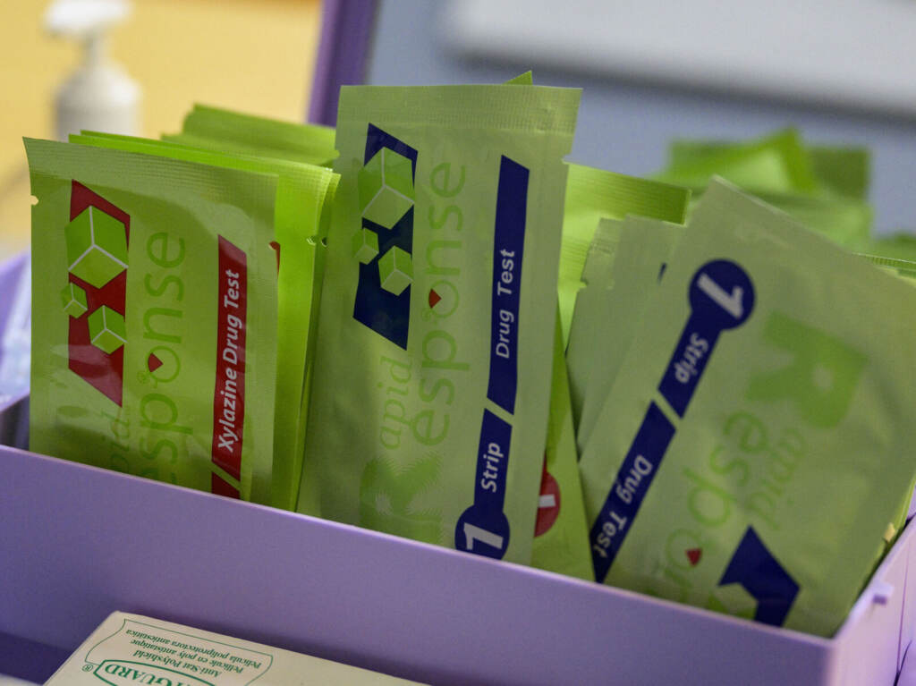 US-HEALTH-DRUGS A view of drug test strips.