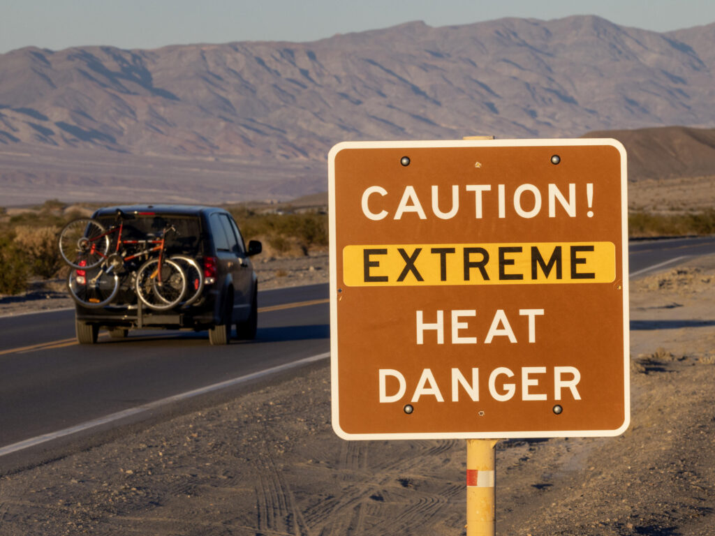 Heat can be deadly, as this sign in Death Valley National Park warns. Some of the hottest temperatures in the world have been recorded here. But it doesn’t need to be 130 degrees out to be dangerous. Heat can be deadly, as this sign in Death Valley National Park warns. Some of the hottest temperatures in the world have been recorded here. But it doesn't need to be 130 degrees out to be dangerous.
