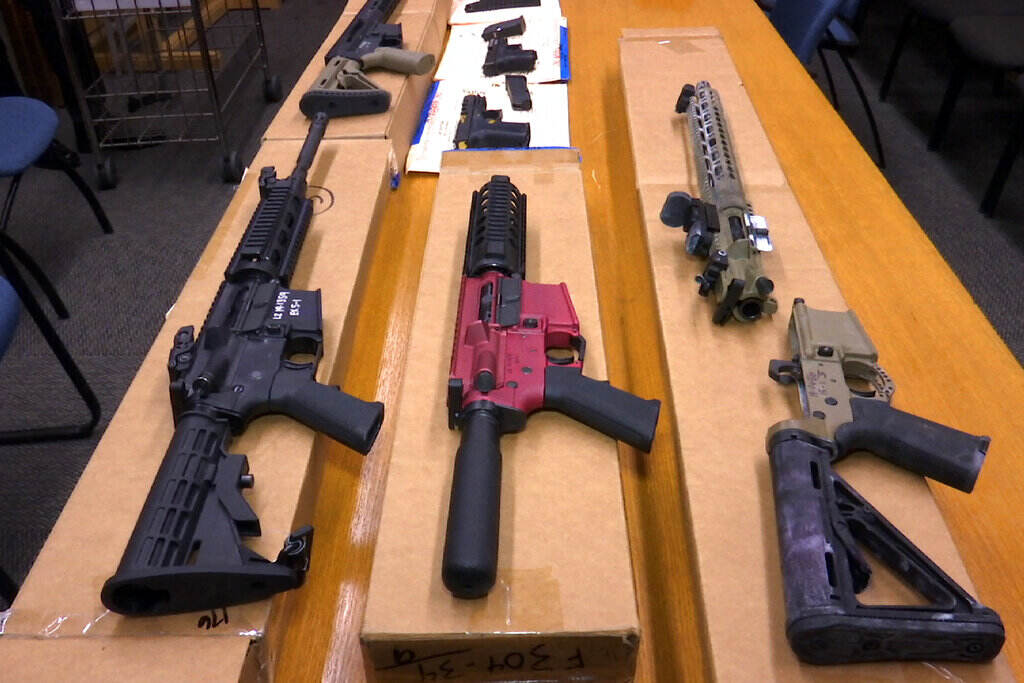 Ghost guns on display