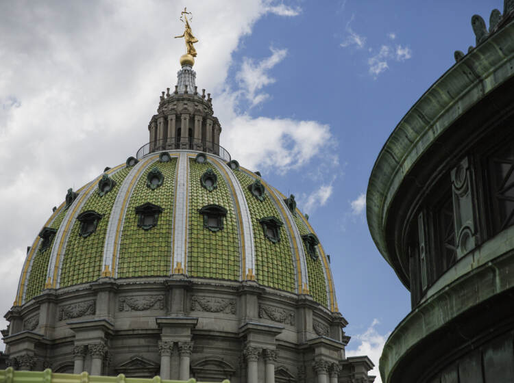 The dome of the Pennsylvania Capitol in Harrisburg.