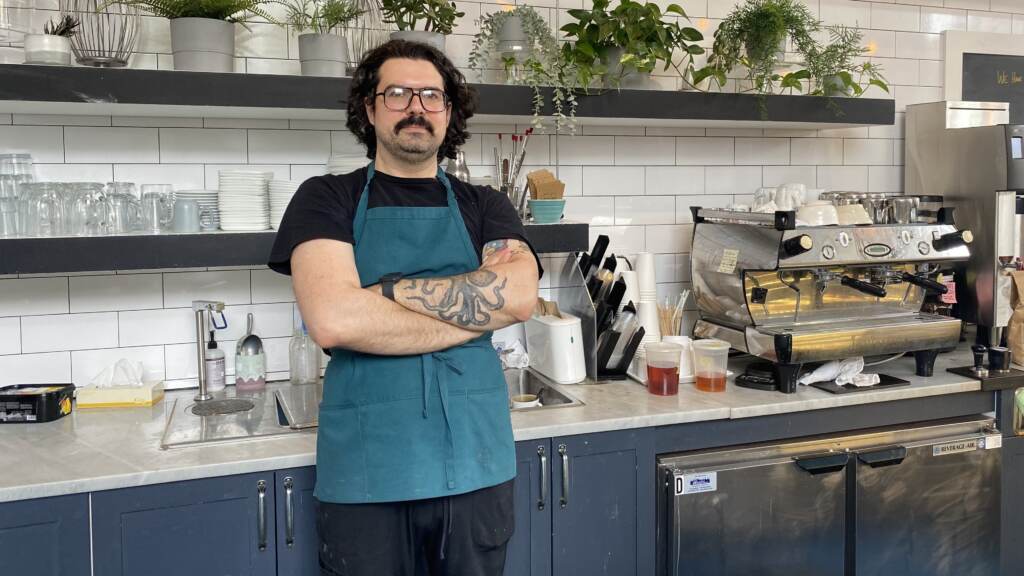 Dylan Schenker got his first barista job about a decade ago. He says, “At first it was just a job,” but he then got passionate about it. But increasingly he’s becoming dependent on tips and says people have a fundamental misunderstanding about tipping.