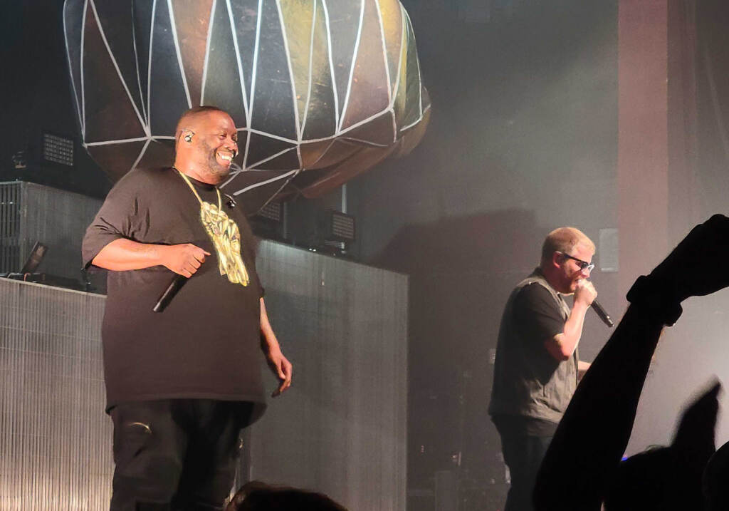 Killer Mike and El-P performing on stage