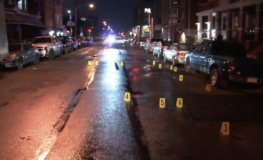 Crime scene on the street