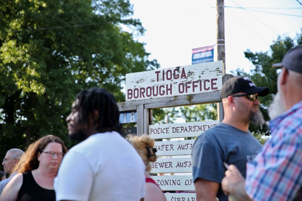 tioga-borough-office-spotlight-pa-2023-07-05 A sign for Tioga borough’s office.
