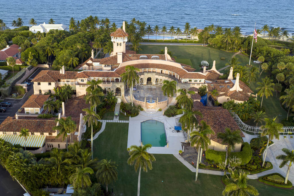 Trump Classified Documents An aerial view of Mar-a-Lago