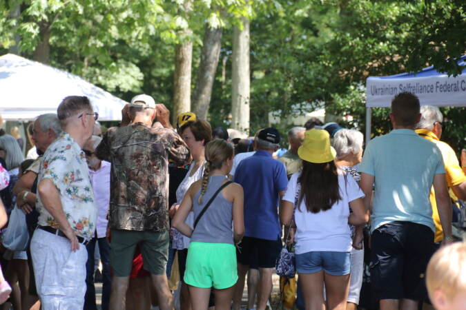 Thousands attended the Ukrainian Folk Festival in Horsham on Aug. 27, 2023. (Cory Sharber/WHYY)