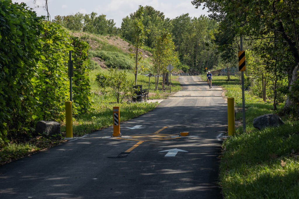 cyclist on a trail
