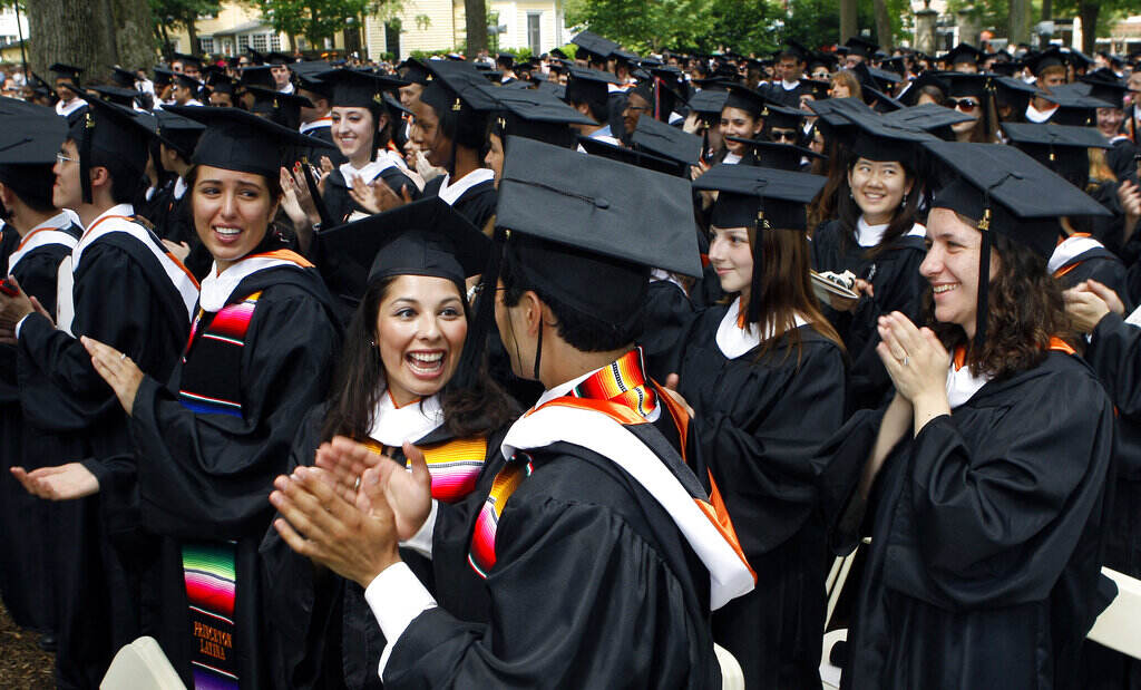 Princeton Commencement Members of the class of 2011 are seen near the end of Commencement at Princeton University Tuesday, May 31, 2011, in Princeton, N.J. (AP Photo/Mel Evans)