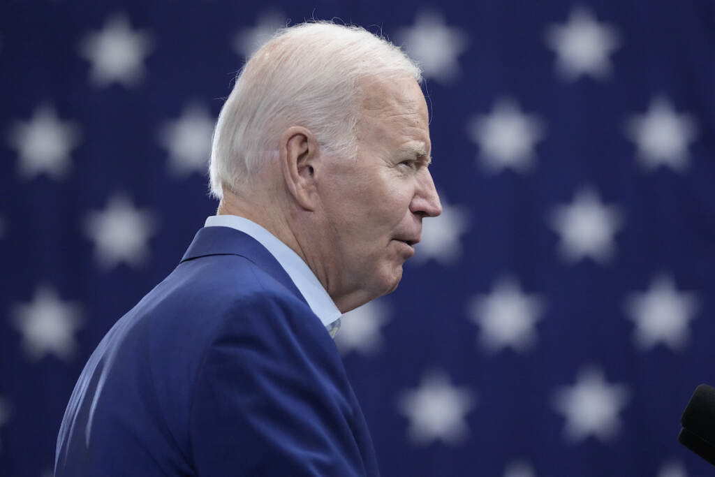 President Joe Biden speaks at the Arcosa Wind Towers, Wednesday, Aug. 9, 2023, in Belen, N.M.