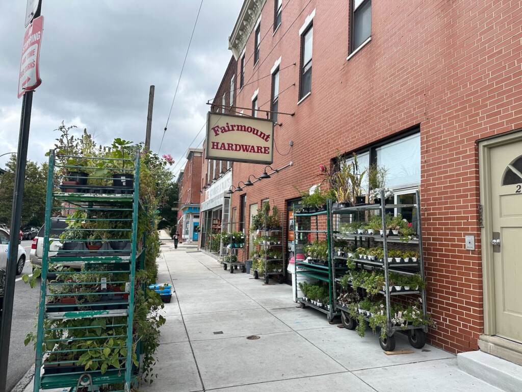 FairmountHardwareBusinesses2 The Philadelphia metro area has recovered all its jobs since the COVID-19 pandemic began, this includes retail stores such as those along Fairmount Avenue. (Kristen Mosbrucker-Garza/WHYY)